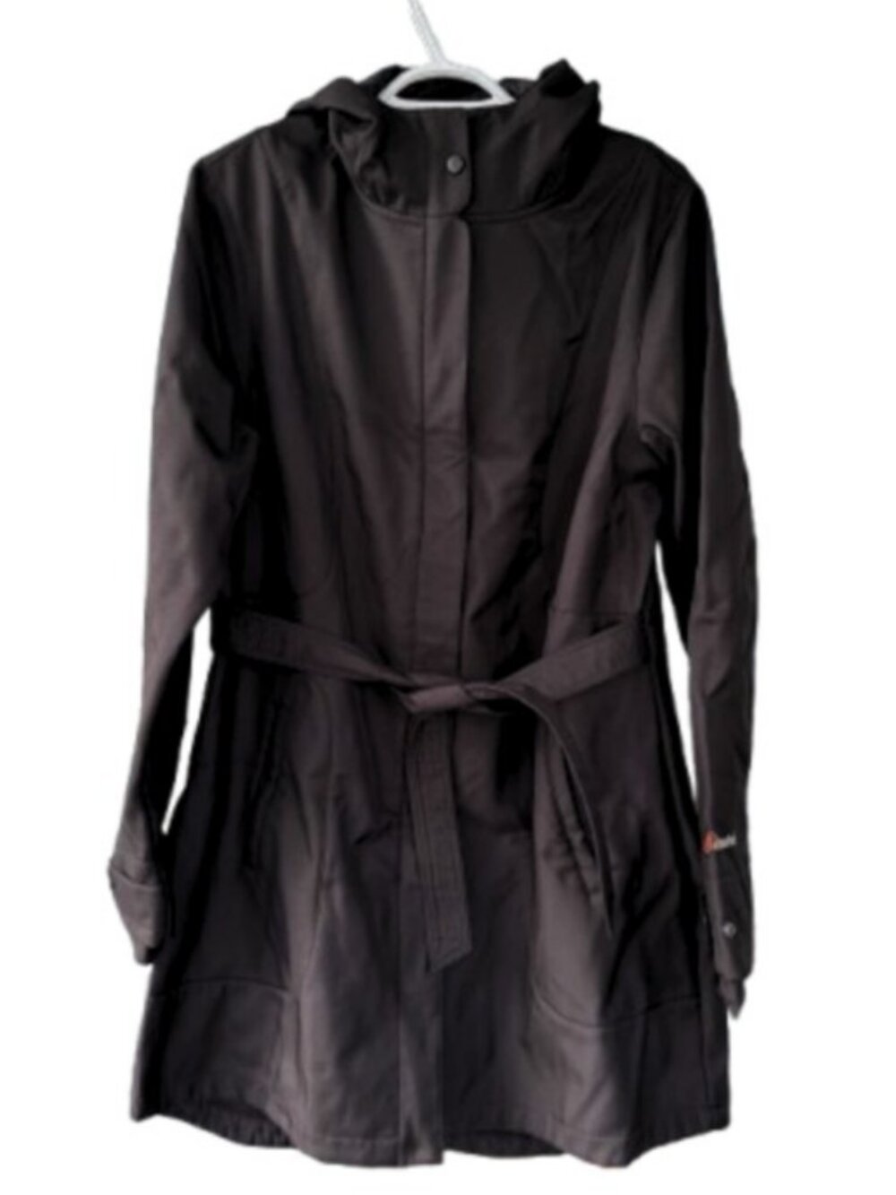 Cloudveil hooded trench rain jacket black women's size XL